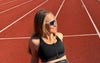 Racer Zip Sports Bra - Black