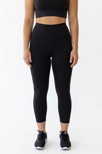 no roll down high waisted black tights with phone pockets