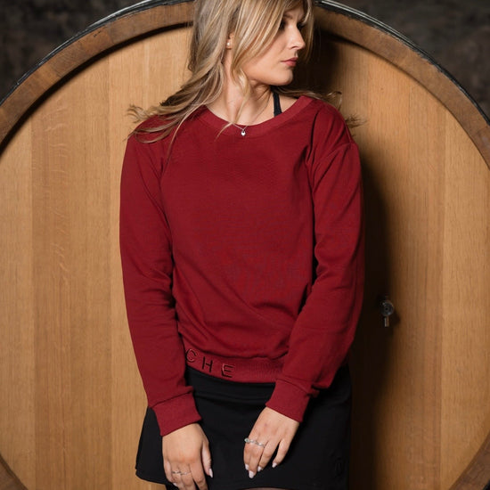 Mary Claire Sweater in Cherry Oak - Perky Peche women's sweater NZ