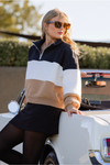 Estate Sweater in Heritage Stripe - Perky Peche women's sweater NZ
