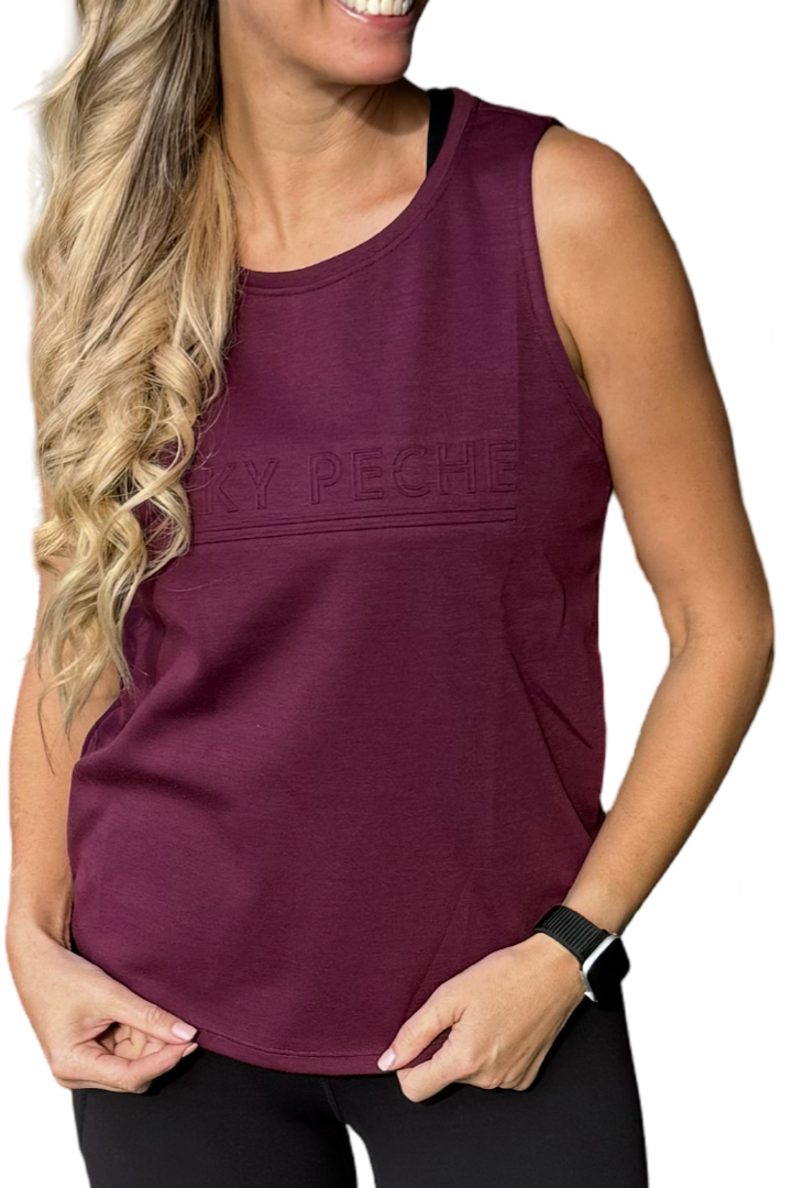 Tara Everyday Singlet - Deep Wine Red