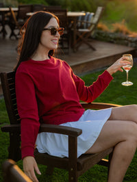 Mary Claire Sweater in Cherry Oak - Perky Peche women's sweater NZ
