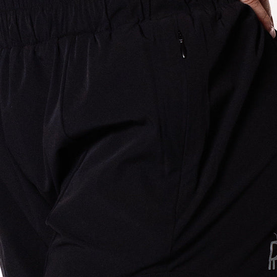 Women wearing black gym shorts