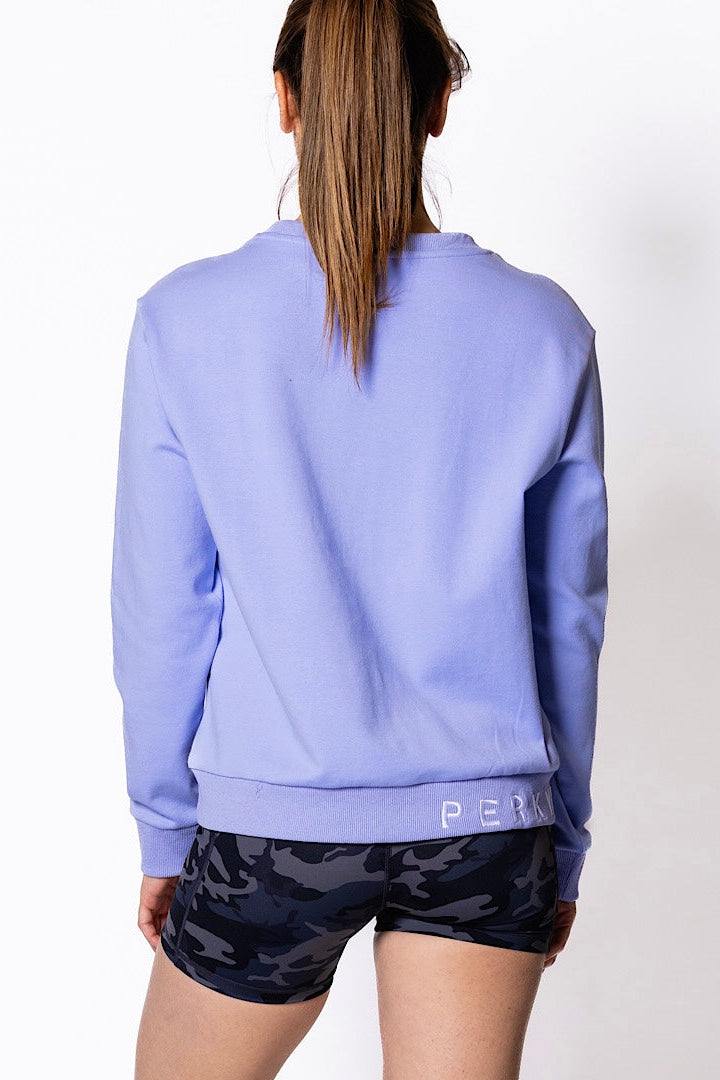 Mary Claire Cotton/ Wool-Blend Sweater Lilac