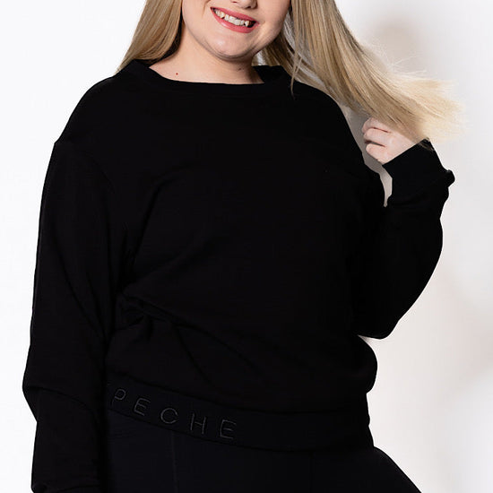 Mary Claire Sweater in Black - Perky Peche women's sweater NZ