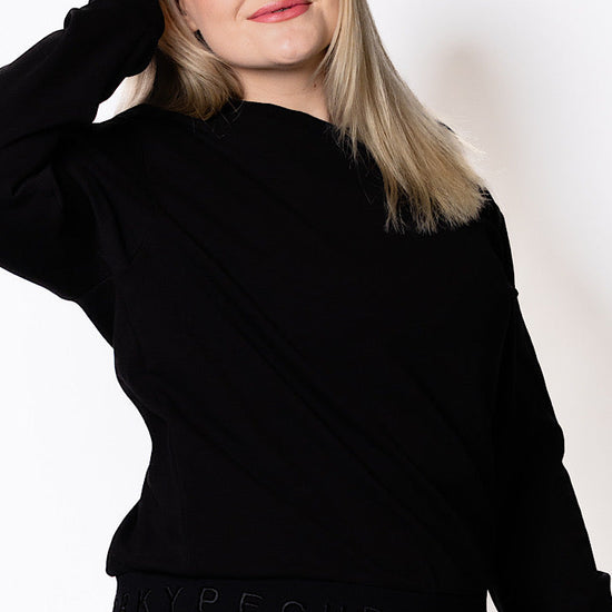 Mary Claire Sweater in Black - Perky Peche women's sweater NZ