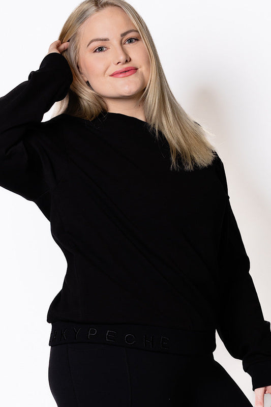 Mary Claire Sweater in Black - Perky Peche women's sweater NZ
