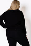 Mary Claire Sweater in Black - Perky Peche women's sweater NZ