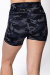 4 inch Lola Bike Short in Black Camo - Perky Peche women's bike shorts NZ