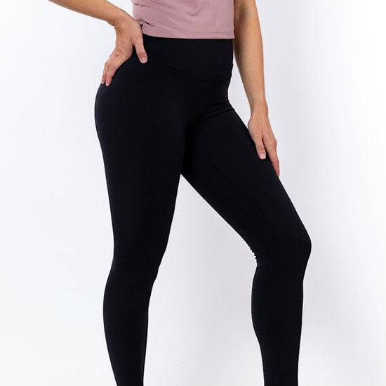 Alexis Full Length High-Waisted Tight No Pocket in Black - Perky Peche women's leggings NZ