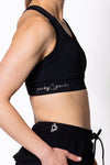 High Coverage Multi Functional Bra in Black - Perky Peche women's sports bra NZ