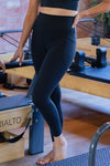 Women wearing full length phone pocket tights