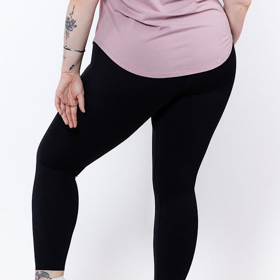 Alexis Full Length High-Waisted Tight No Pocket in Black - Perky Peche women's leggings NZ