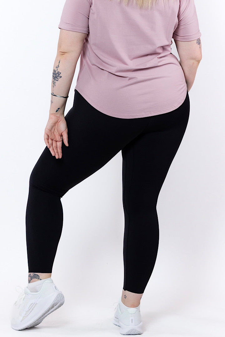 Alexis Full Length High-Waisted Tight No Pocket in Black - Perky Peche women's leggings NZ