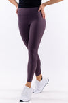 Alexis Full Length High-Waisted Tight No Pocket in Eggplant - Perky Peche women's leggings NZ