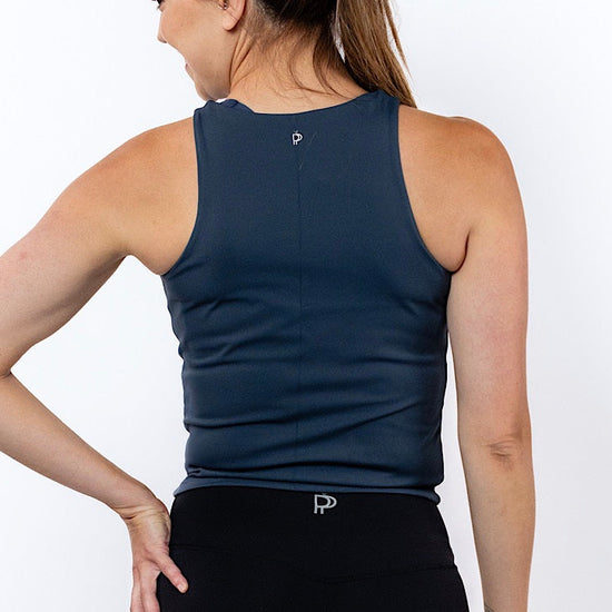 Bella Singlet in Storm Grey - Perky Peche women's singlet NZ