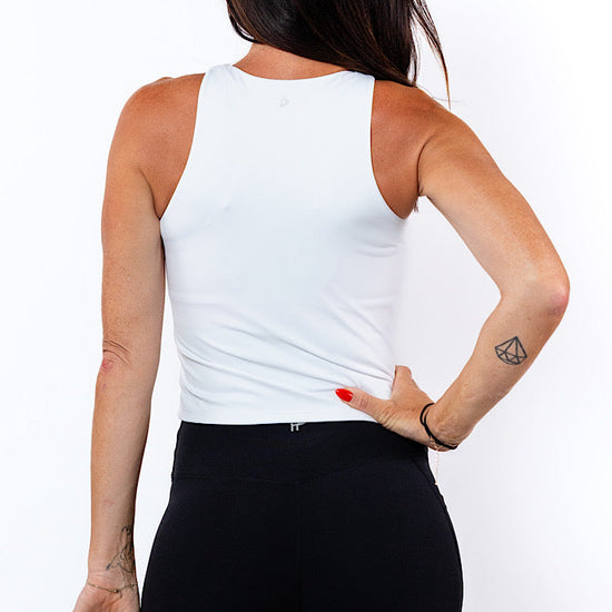 Bella Singlet in White - Perky Peche women's singlet NZ