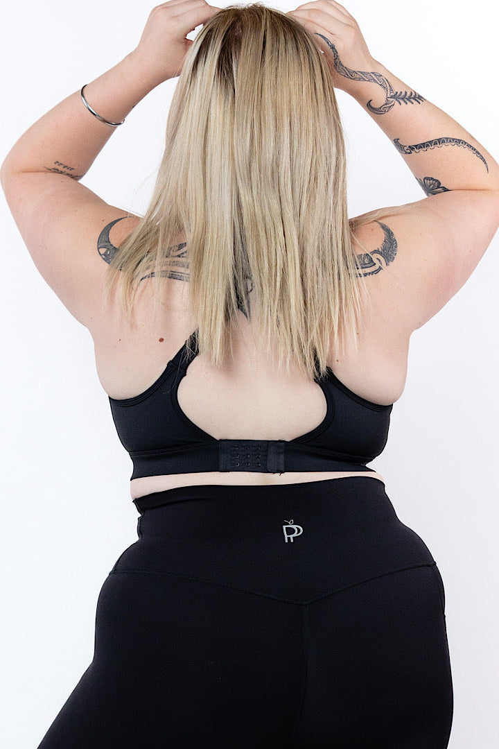 High Coverage Multi Functional Bra - Black