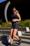 Racer Zip Sports Bra - Black