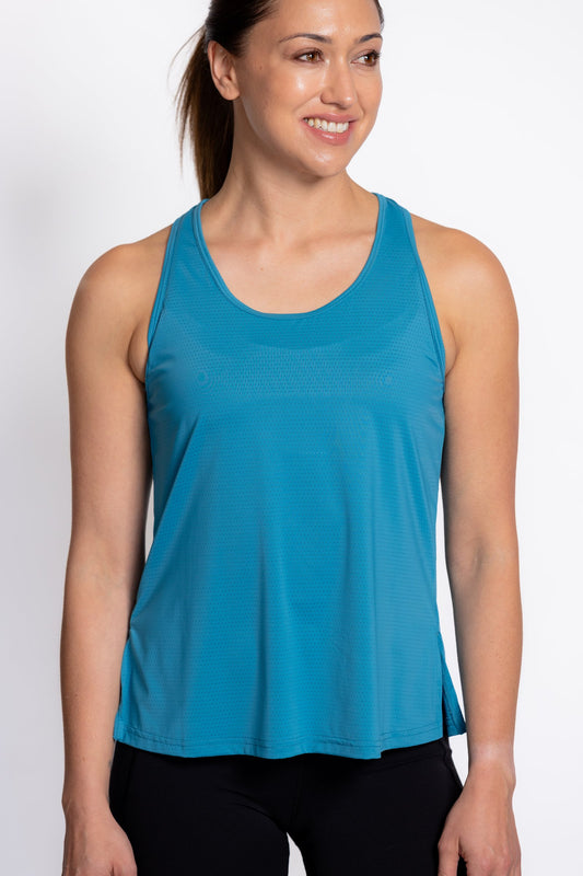 Malibu Mesh Singlet - Sea Spray