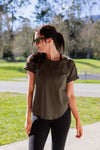 Classic Scoop Tee - Olive Grove