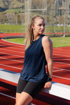 Cool Tie Back Tank - Sea Blue