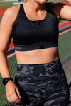 Black Zip Front bra