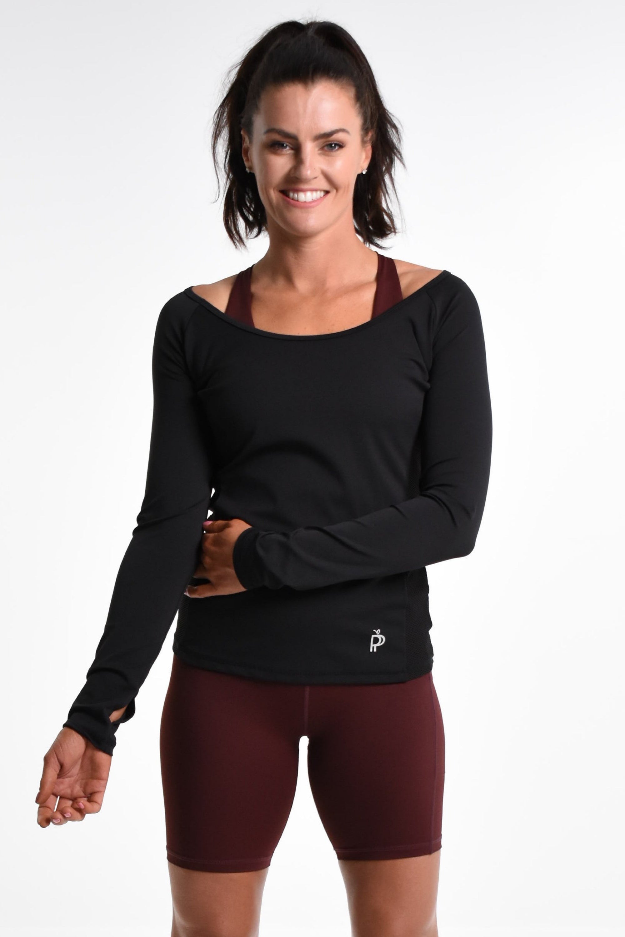 Scarlett long Sleeve Active Top - Black