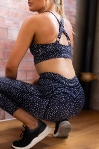 Perky Lift 7/8th Booty Tight - Black Polkadot - perkypeche - Activewear and Eyelash Serum