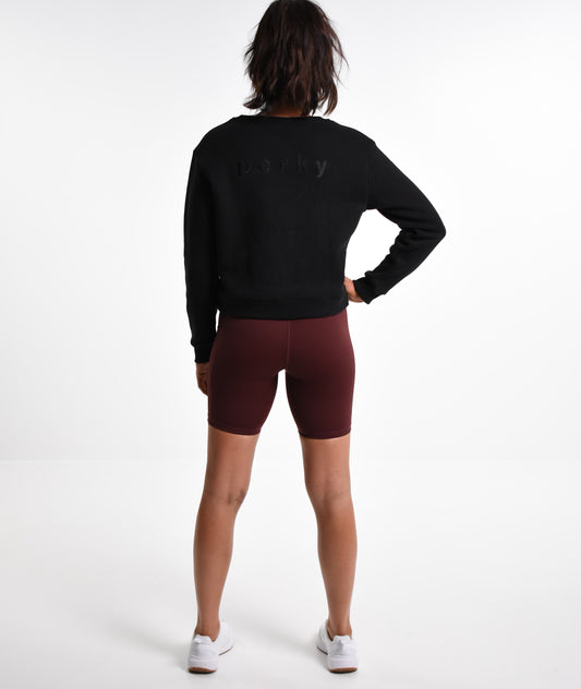Amy J Perky Sweater in Black - Perky Peche women's sweatshirt NZ