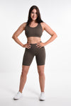 Sammi Support Bike Short in Hazel Green - Perky Peche women's bike shorts NZ