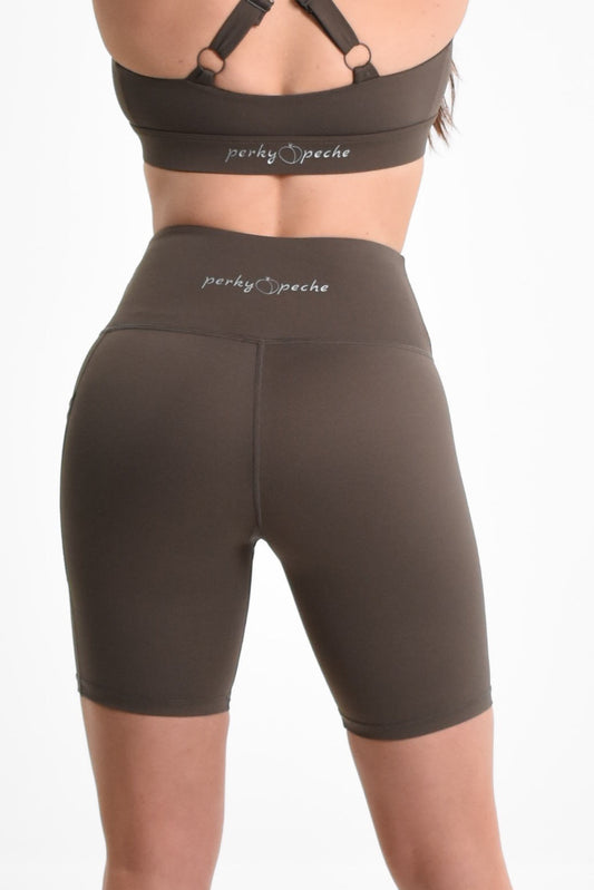 Sammi Support Bike Short in Hazel Green - Perky Peche women's bike shorts NZ