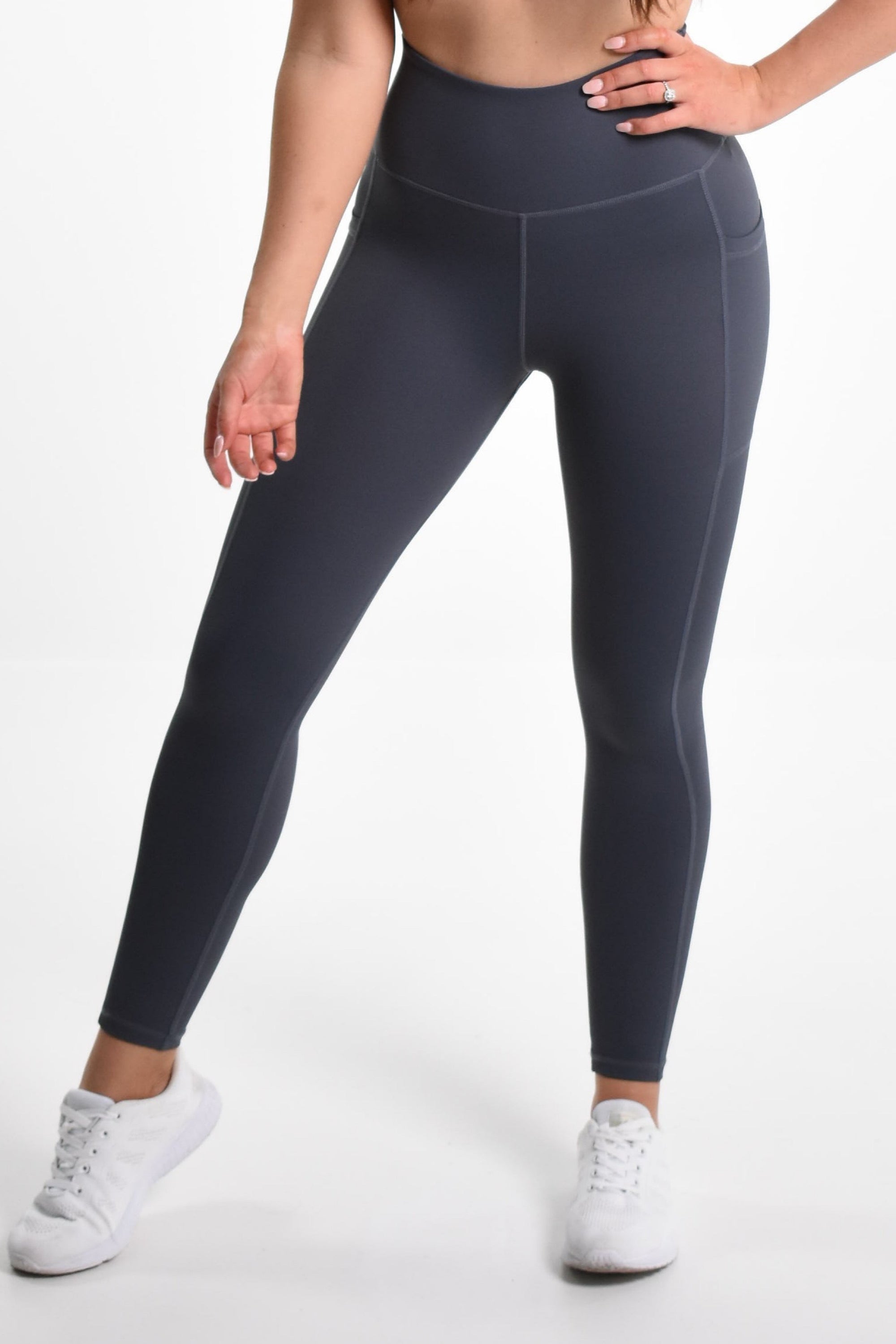 Tilly High-Rise Compression Tight - Full Length - Slate Grey