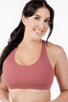 Perky Gal Bra in Burnt Red - Perky Peche women's sports bra NZ