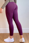 Layla Ankle Grazer Tight in Berry Red - Perky Peche women's leggings NZ