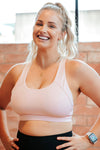 Gigi Sports Bra in Baby Pink - Perky Peche women's sports bra NZ