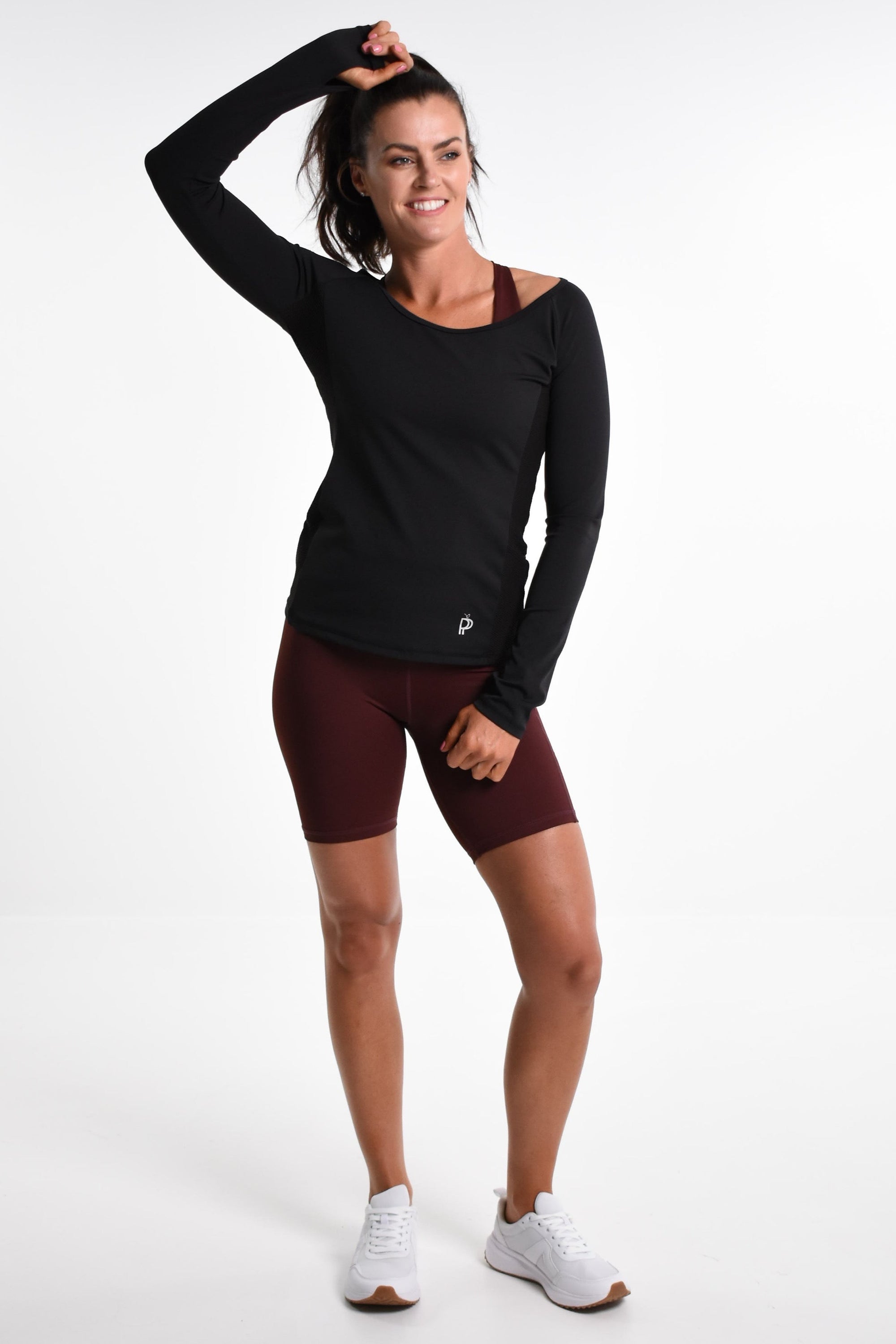Scarlett long Sleeve Active Top - Black