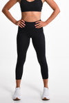 Tilly High-Waist Compression Tight 7/8 in Black - Perky Peche women's leggings NZ