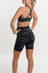 Lola Bike Short 8 inch in Black Camo - Perky Peche women's bike shorts NZ