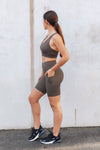 Sammi Support Bike  Short - Hazel Green - perkypeche - Activewear and Eyelash Serum