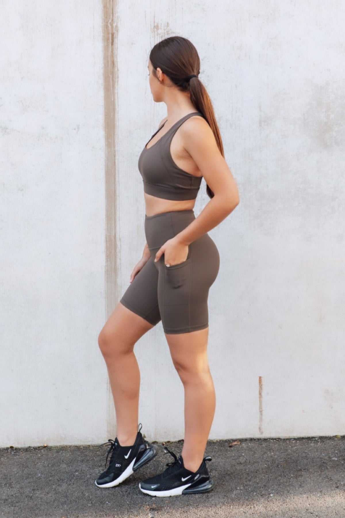 Sammi Support Bike  Short - Hazel Green - perkypeche - Activewear and Eyelash Serum