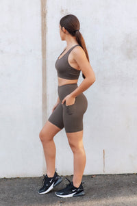 Sammi Support Bike  Short - Hazel Green - perkypeche - Activewear and Eyelash Serum