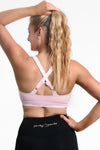 Gigi Sports Bra in Baby Pink - Perky Peche women's sports bra NZ