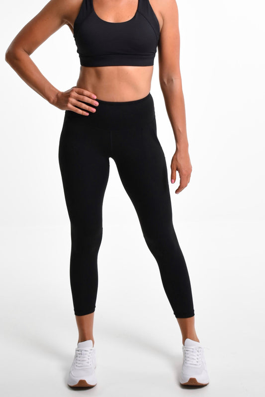 Ankle Grazer Soft Sofia Tight in Black - Perky Peche women's leggings NZ