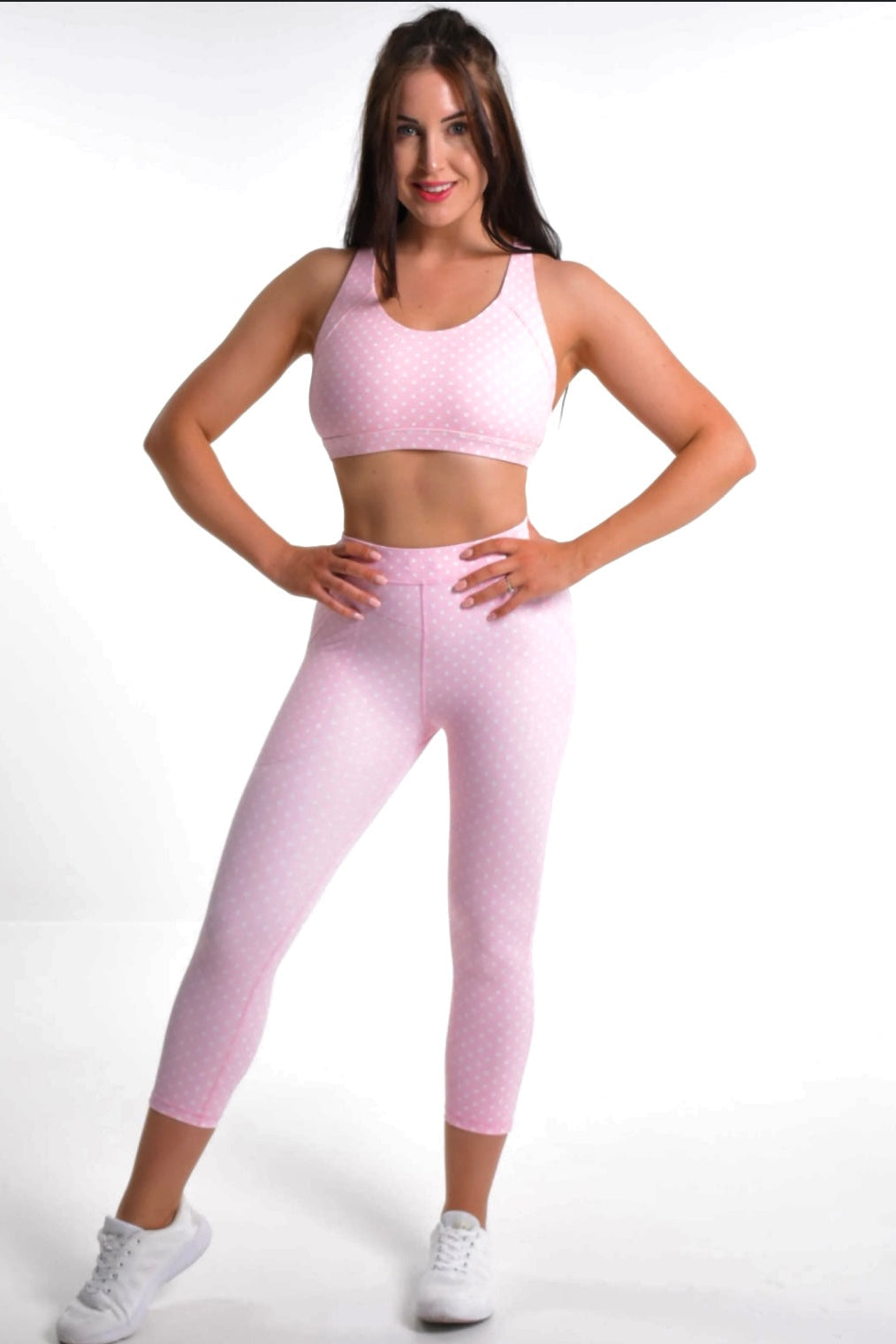 Perky Lift 7/8th Booty Tight - Pink Polkadot