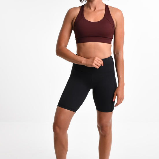 Sammi Support Bike Short in Black - Perky Peche women's bike shorts NZ