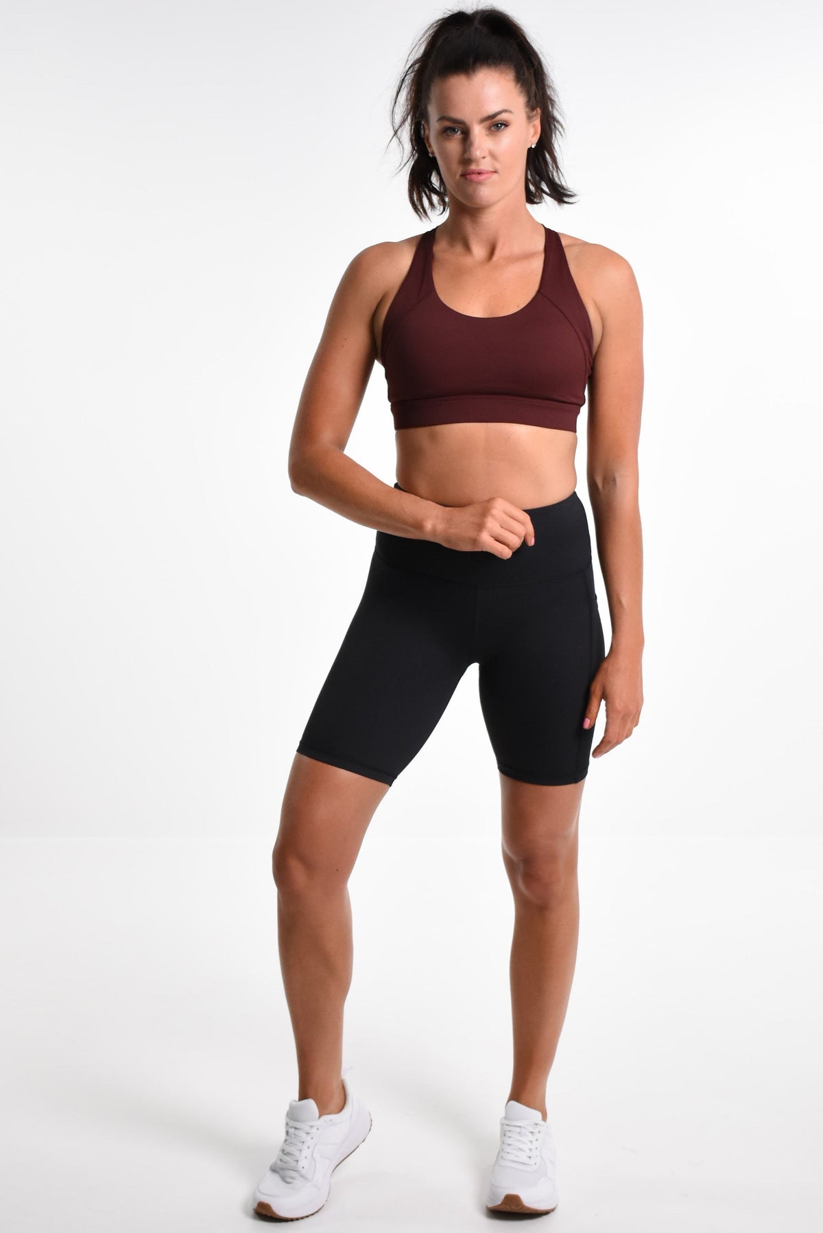 Sammi Support Bike Short in Black - Perky Peche women's bike shorts NZ