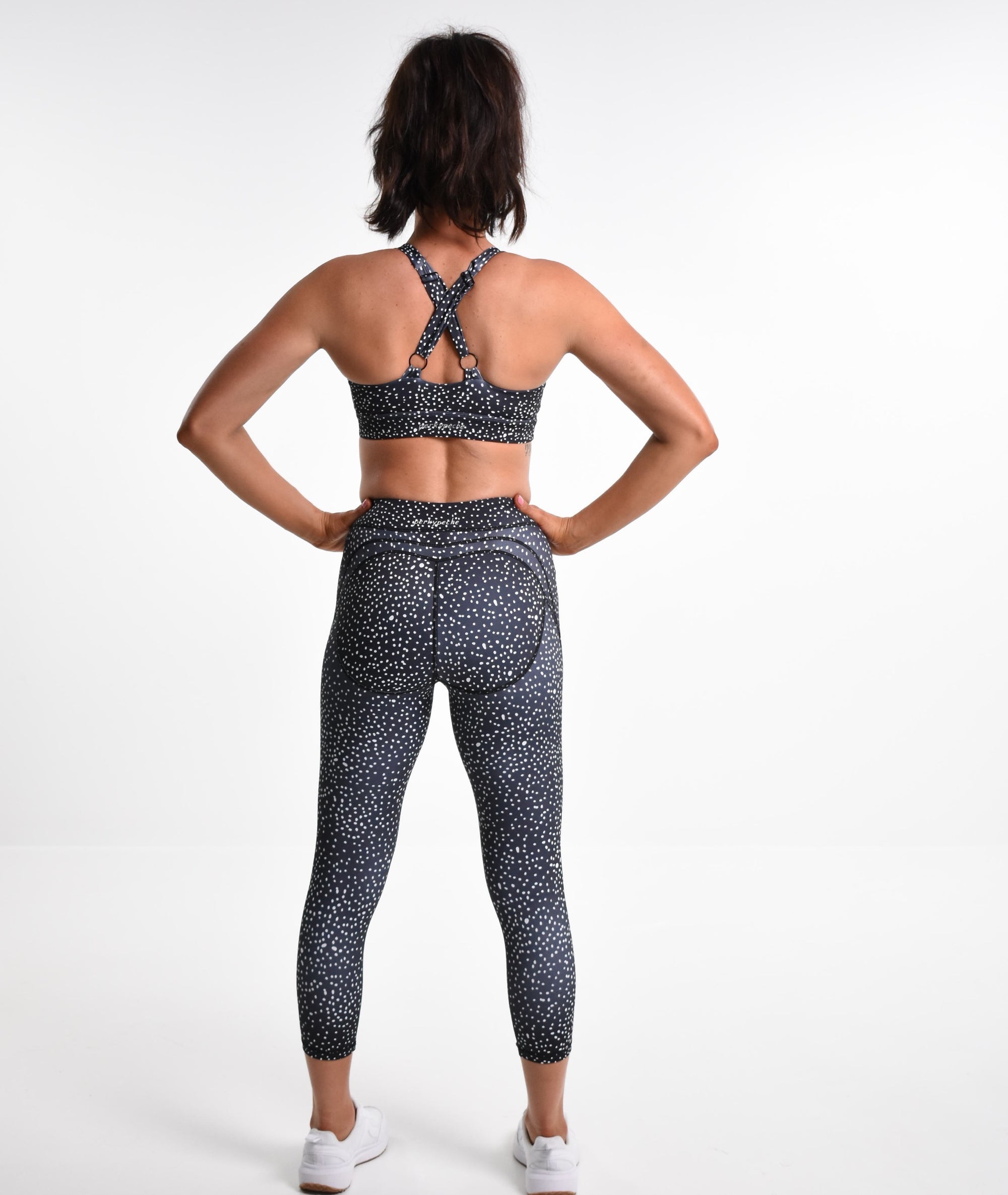 Perky Lift 7/8th Booty Tight - Black Polkadot