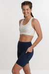 Sammi Support Bike Short in Navy - Perky Peche women's bike shorts NZ