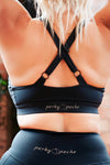 Lola Sports Bra in Navy Grey - Perky Peche women's sports bra NZ